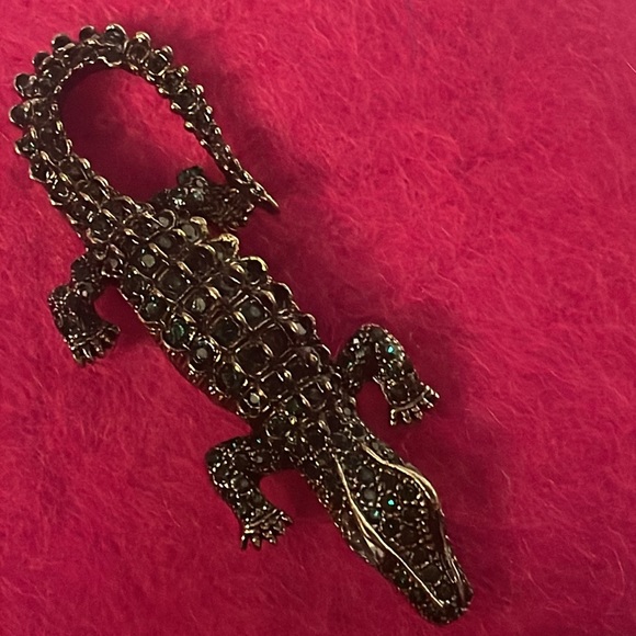 Crystal Alligator Brooch NWOT - Picture 2 of 6